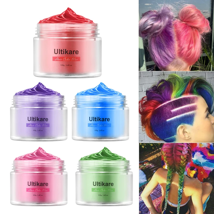 Private Label OEM Wholesale Kids Hair Clay 9 colors Temporary Hair Dye Long Holding Hair Color Wax