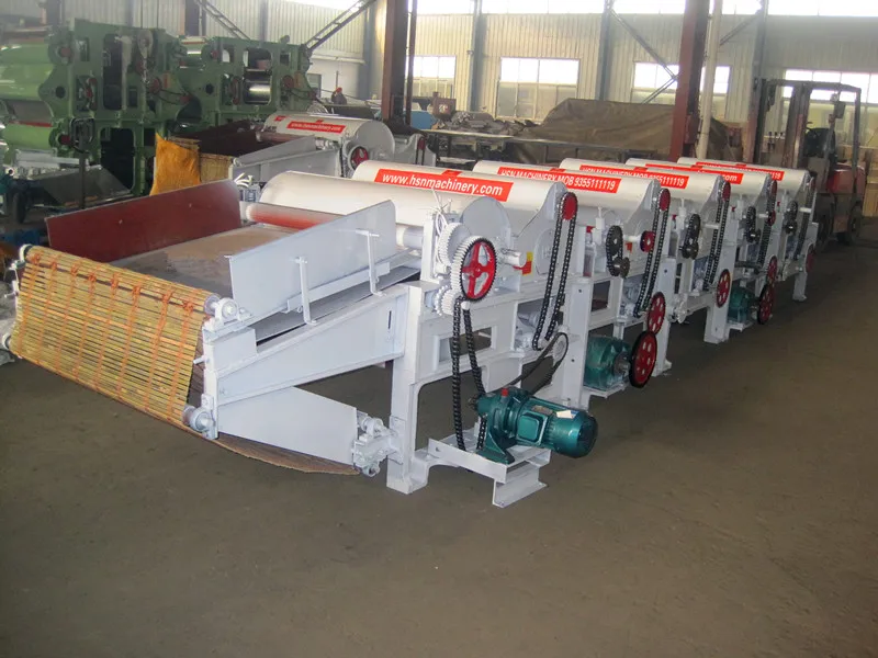 Textile waste jeans polyester fiber yarn opening fiber  recycling machine production line waste clothes recycle machine
