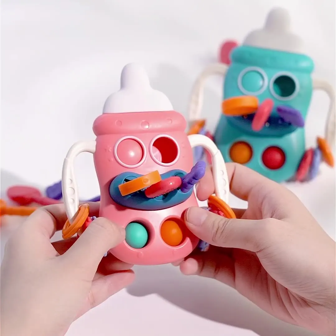 Baby Early Education Soft Grip Training Finger Pressing Soothing Funny Toys