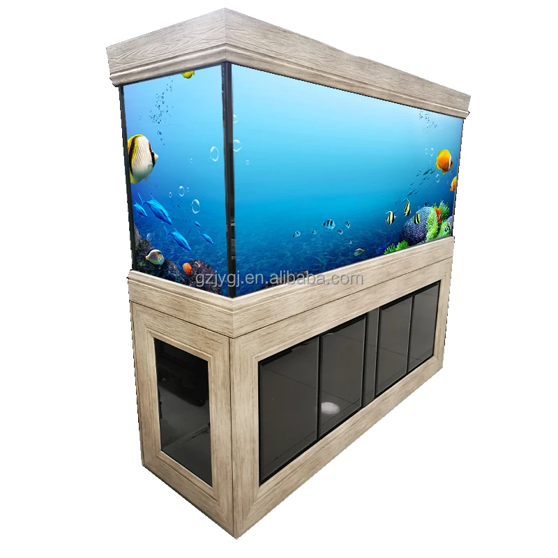 Factory Wholesale Aquarium New Design Fish Tank Easy Clean Aquarium Large Hotel Glass Cabinet Fish Tank