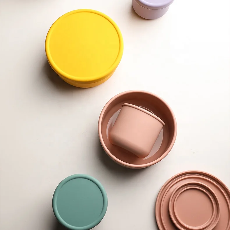 Reusable Silicone Children Fruit Food Container Oven Safe Silicone Kids Food Storage Container With Lids