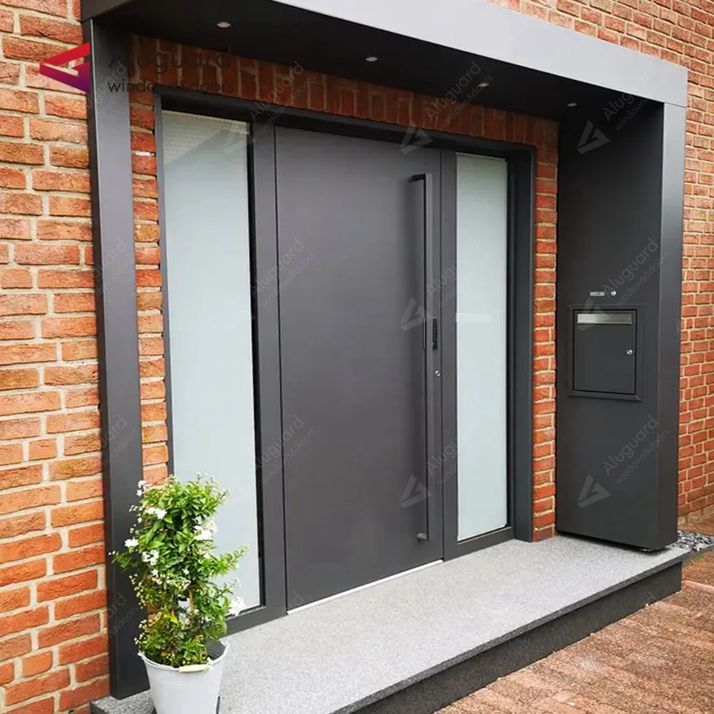 Aluminium Main Entry Steel French Door Grill Design High Quality Security Homes Hinged Front Entrance Doors