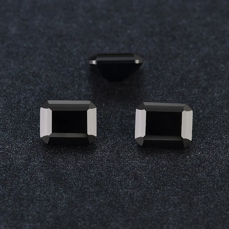 Gemstone Black Emerald Loose Moissanite Diamond For Making Engagement Ring Earings Necklace