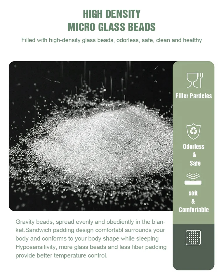 Drop Shipping 15Lbs 20Lbs 25Lbs 150X200 Anxiety Sensory Bamboo Cooling Weighted Blankets