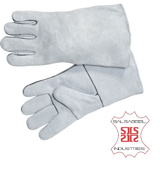 Custom Tig and Mig Welding Hand Gloves red cow split top grade for safety and protection glove