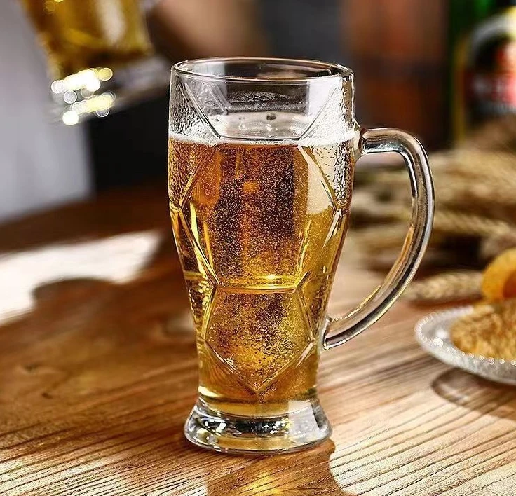 Custom Logo Germany Wheat Beer Glass Mug 600ml Football Mugs Multiple Sizes Draft Beer Glasses For FIFA Sports Games Mega Cup