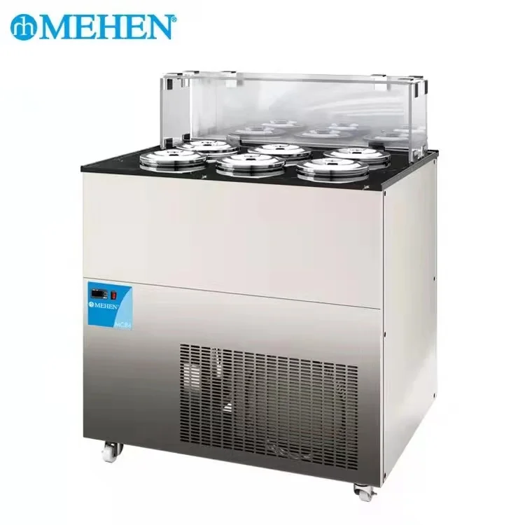 {MEHEN MCB6} 6 Barrels Gelato Machine Ice Cream Display Machine Italian Gelato Pozzetti Display Freezer