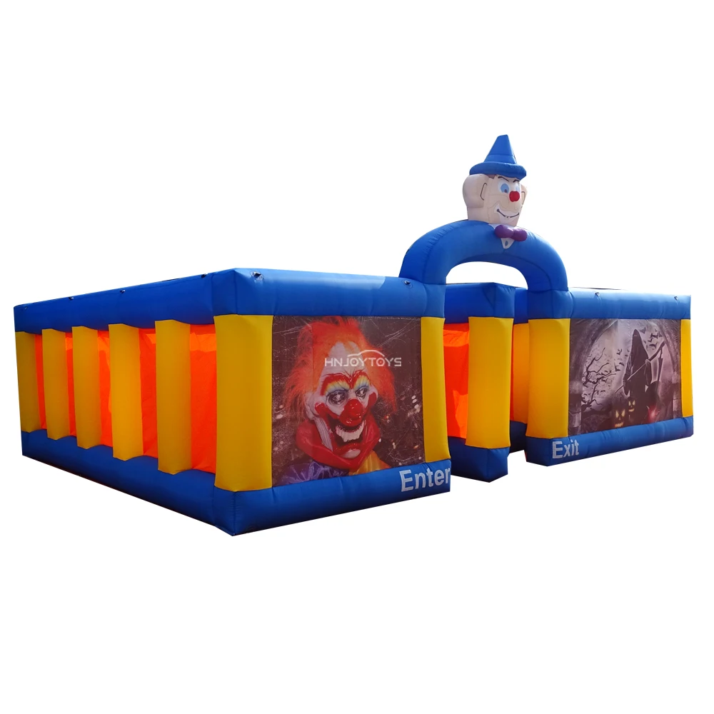 Commercial Custom Blow Up Labyrinth Haunted House Inflatable Maze Haunted Castle Maze for Sale