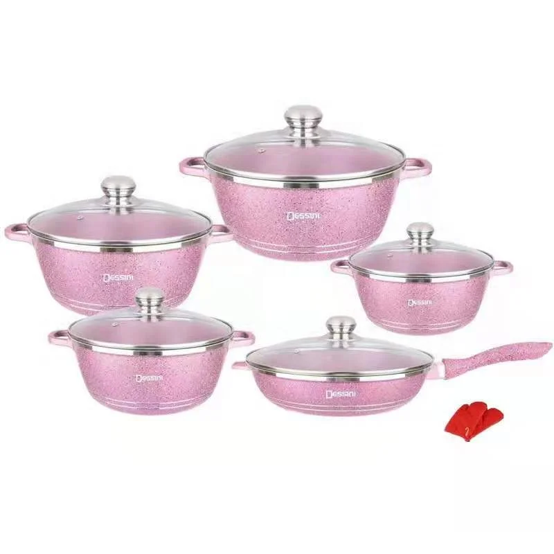 Wholesale high quality family kitchen custom cooking non stick enamel cast iron cookware set