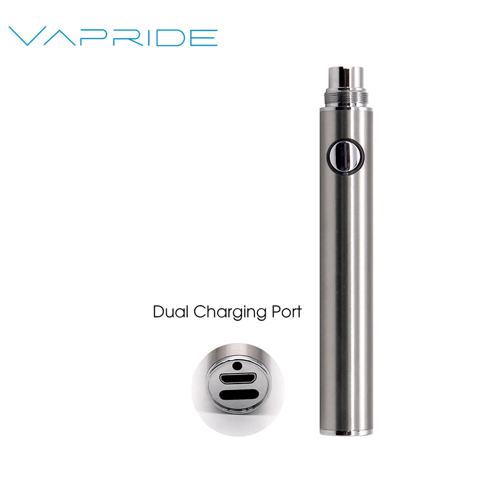 Custom Logo 510 battery Variable voltage 400mah 650mah Vape Pen Battery with Double charging Port