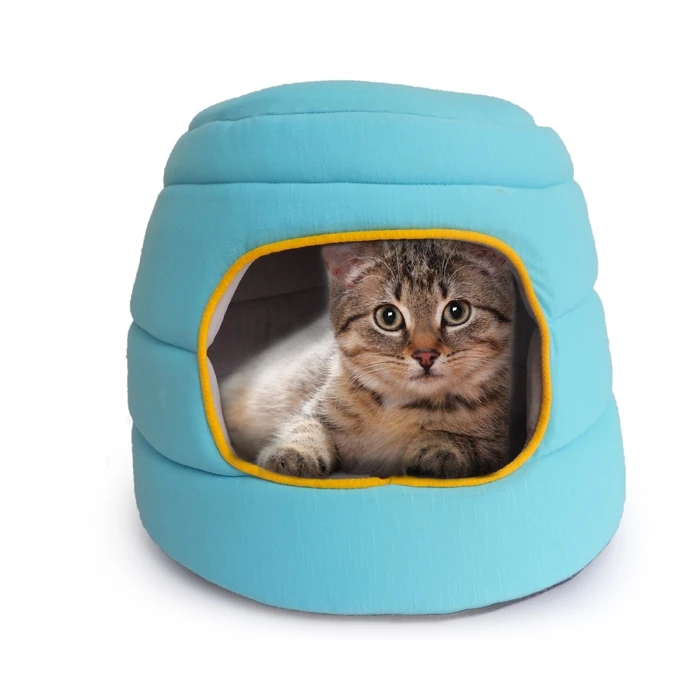 Amazon Best Seller Soft Cat Cuddle Bed House Hot Sales Machine Washable Pet Cat Bed Dome Hut Cave for Indoor Cats