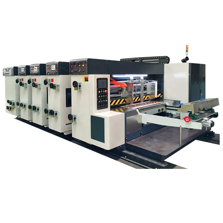 Automatic flexo ink carton 4 colors printing slotting machine
