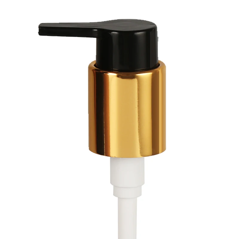 hot sale 24/410 aluminum lotion pump cover gold