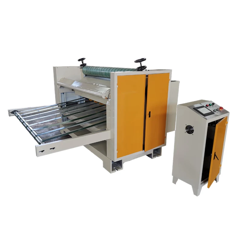 corrugated cardboard production line with single cutter