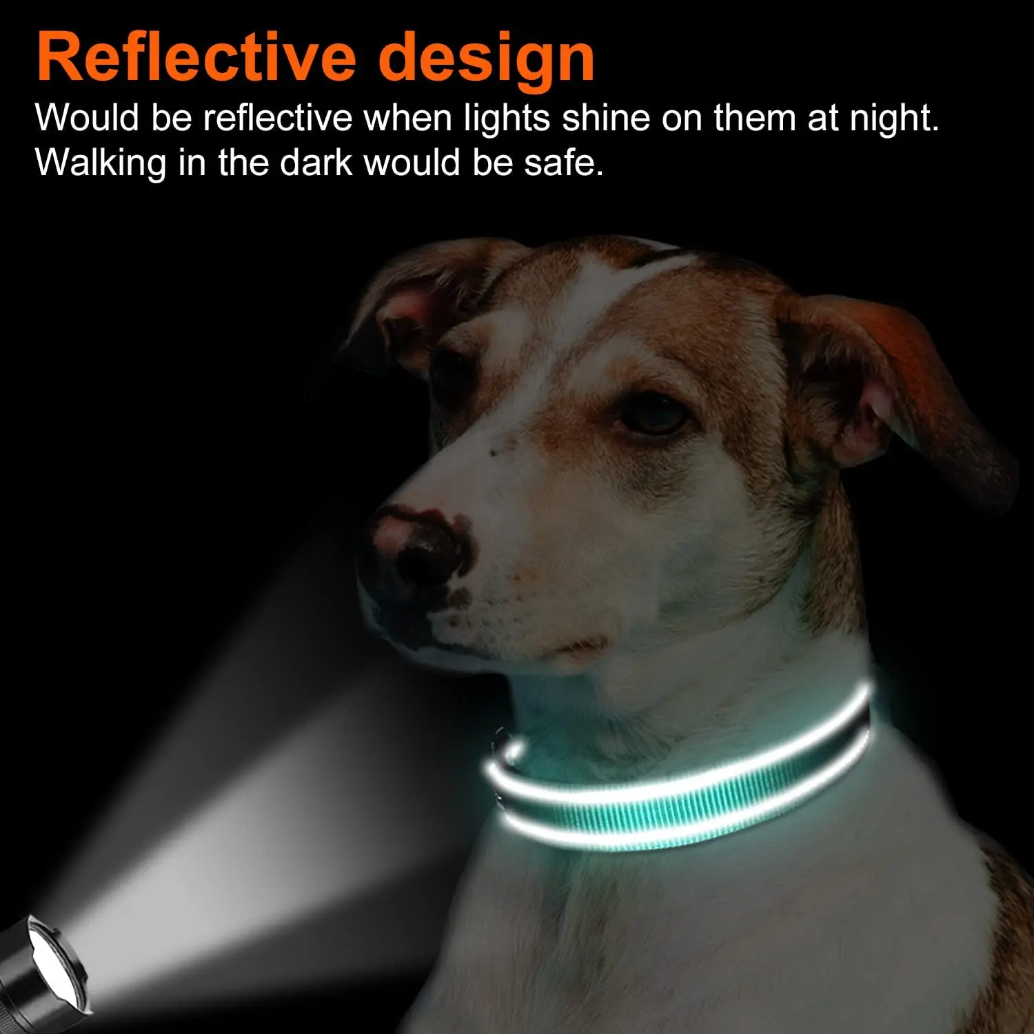 Adjustable Soft Neoprene Padded Breathable Nylon Reflective Pet Dog Collar Suitable For Small, Medium, Large dogs