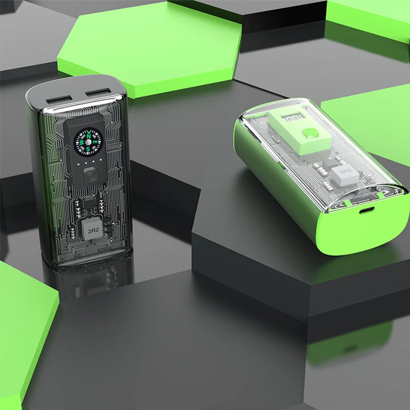 Заводской пользовательский Cyberpunk мини 10000 мАч светодиодный дисплей Power Bank 22,5 Вт PD Быстрая зарядка QC3.0 зарядное устройство Power banks