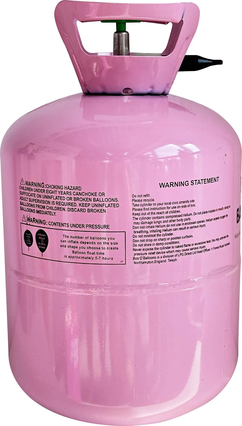 22.5L Wegwerp Helium Tank Helium Gas Cylinder Voor Balloon Helium Fles