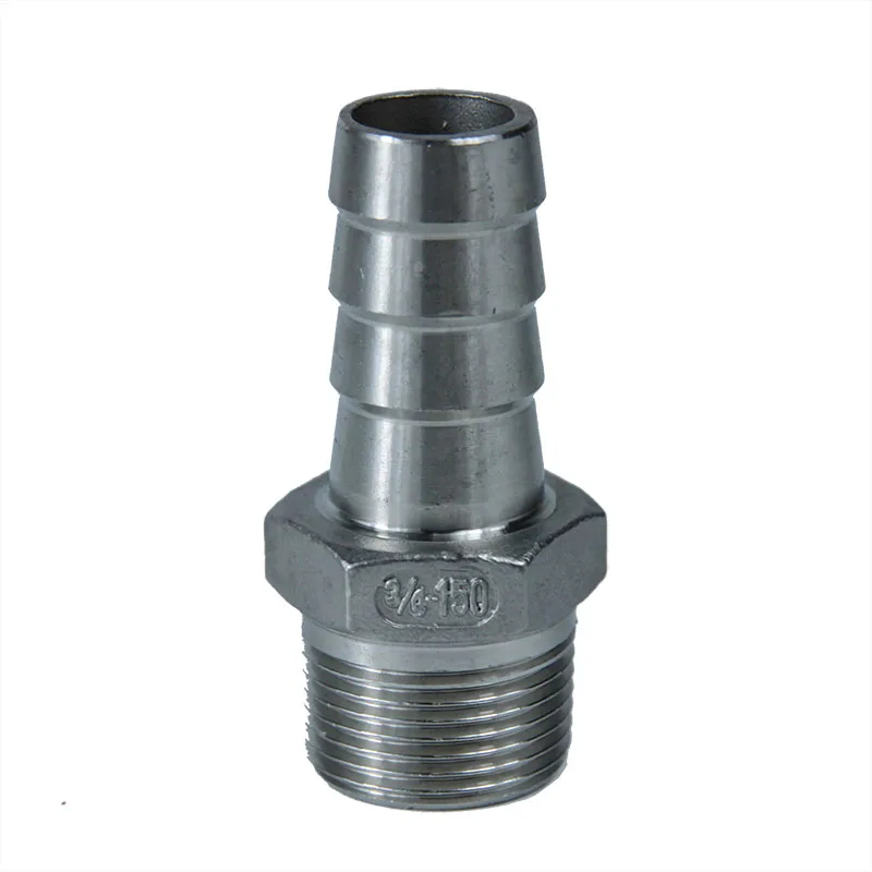 SS304 316 cf8m good price stainless steel  1inch DN25 BSPT thread hose nipple