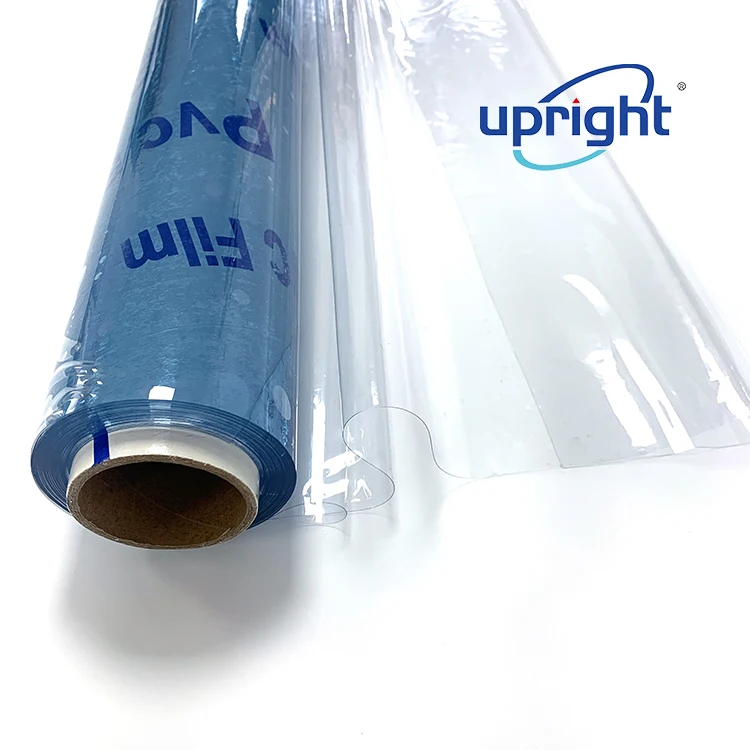 Upright factory price flexible transparent plastic soft pvc sheet rolls for Stationery Bag