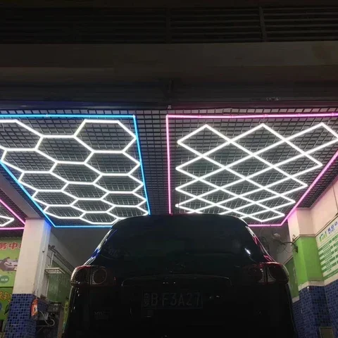 High Lightness Takenow Pro Led Handheld Inspection Hexagon Panel Monochromatic Hex Ceiling Pink/bule/green
