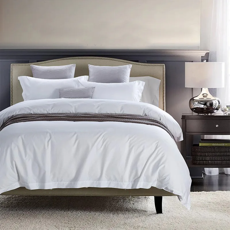 Luxury Cotton Bed Hotel Linen 200TC 300TC 400TC Queen Size Hotel Bedding Set