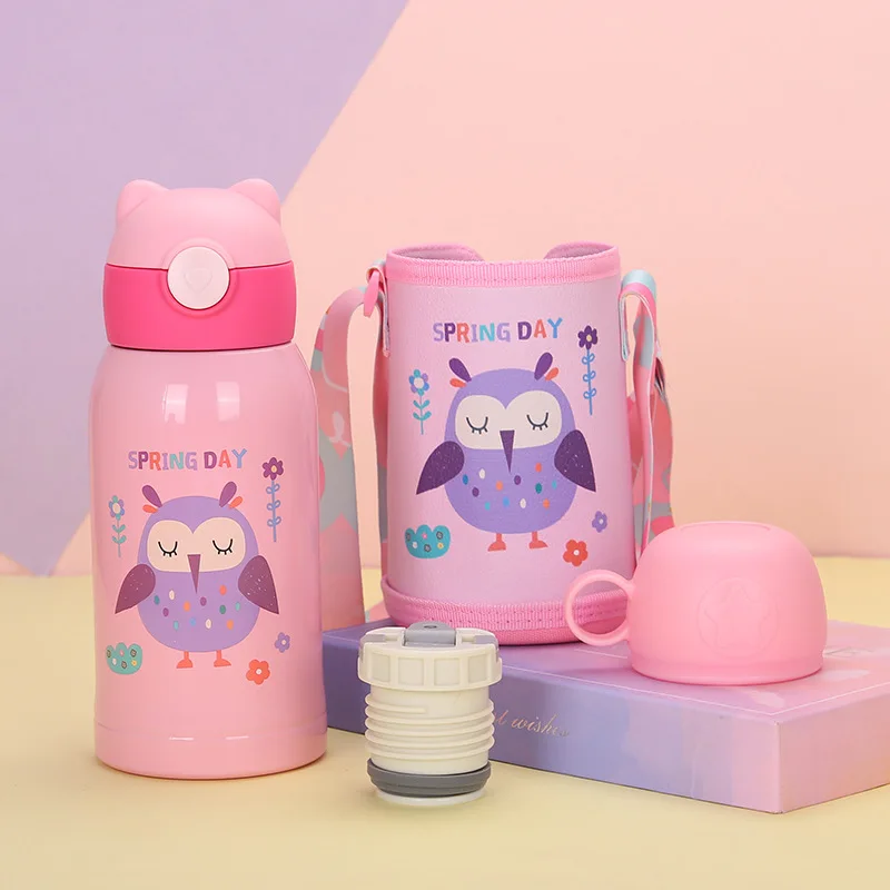 Insulation Stainless Steel Vacuum Cup Smart LED Temperature Display Flask 450ml with Lid Casual Laser Gifts Novelty Silk Body