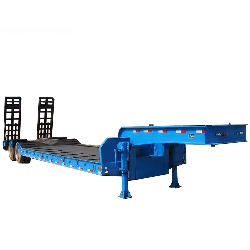 Factory Direct Sales 2 Axles  30 ton  Low Bed Loader Truck Semi Trailer
