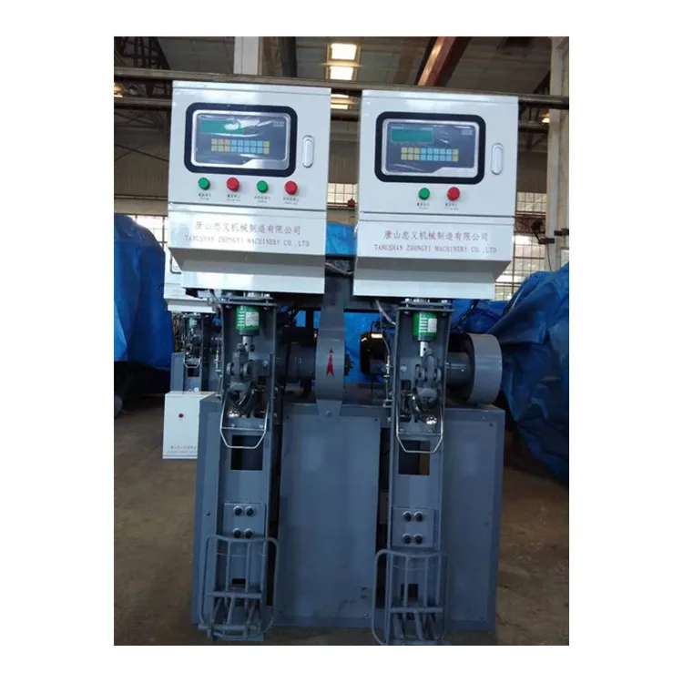 High capacity semi automatic 2 head cement bag packing machine