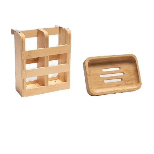 Bamboo 3-layer Large Foldable Drying Rack with Cutlery Rack Suitable for Kitchen Plates Cups and Cutlery Storage Holders & Racks