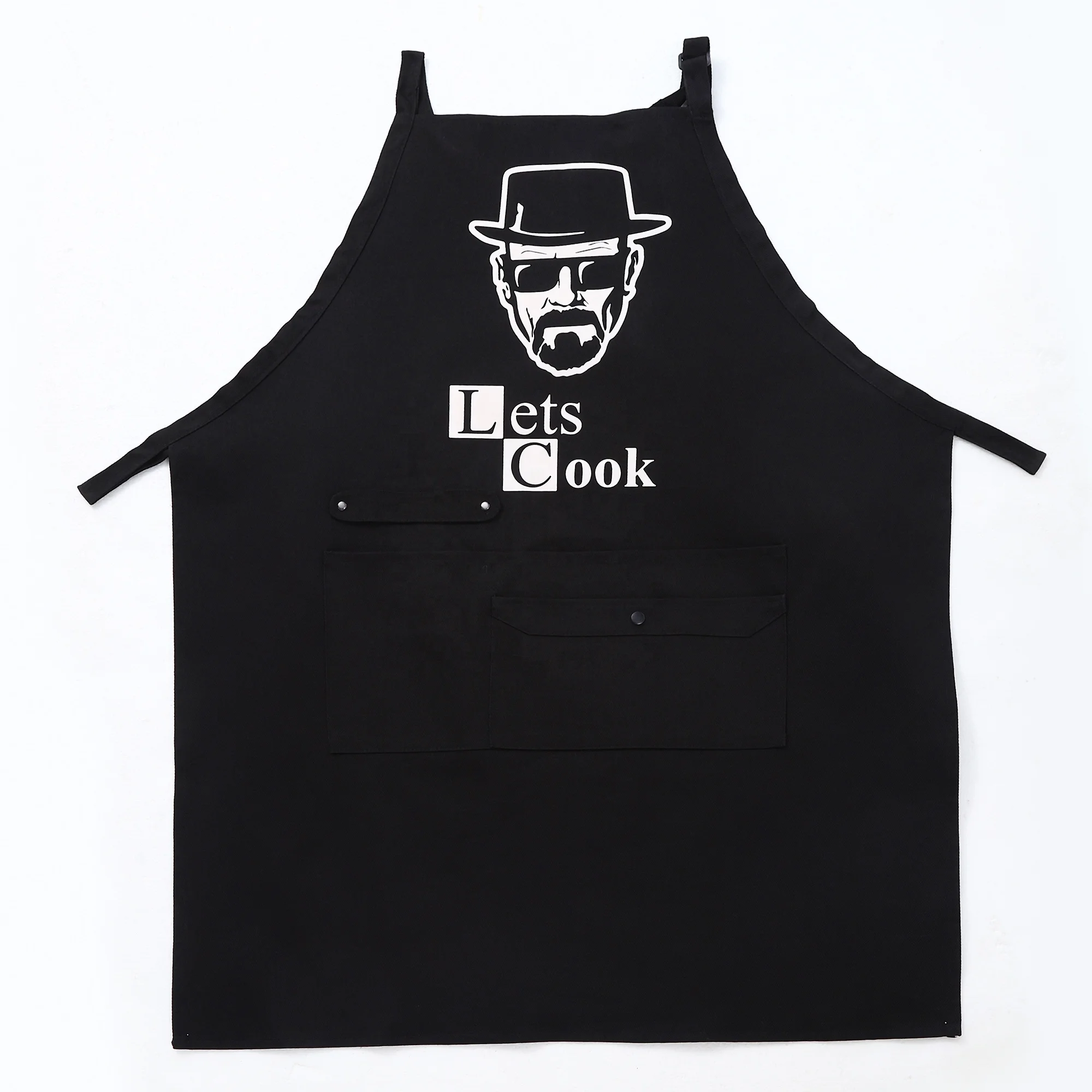 New Arrival Adjustable Stripe Cotton Polyester Fabric Adult Restaurant Cooking Kitchen Apron With Funny Slogan