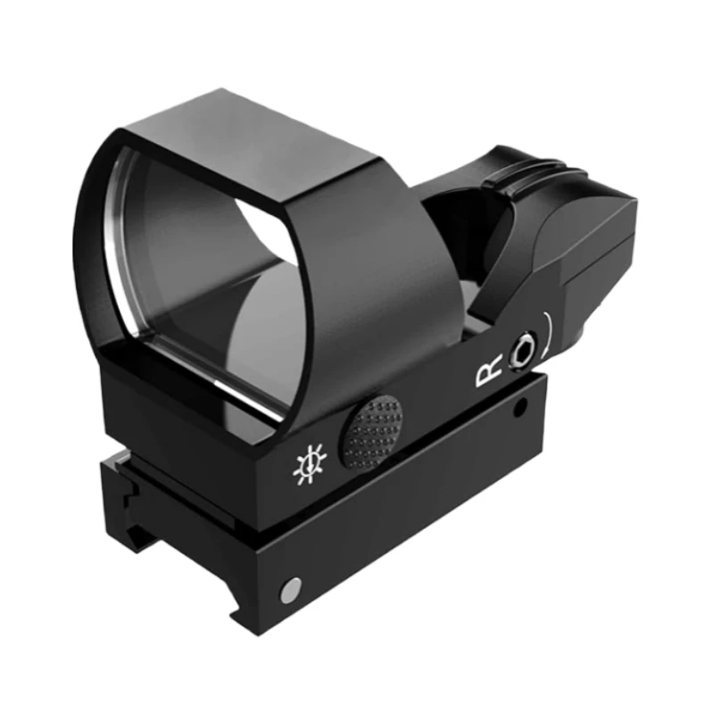 10313 Reflex Sight Red & Green Dot Sight 4 Reticles with 45 Degree Upgraded On/Off Switch Reticle Scope