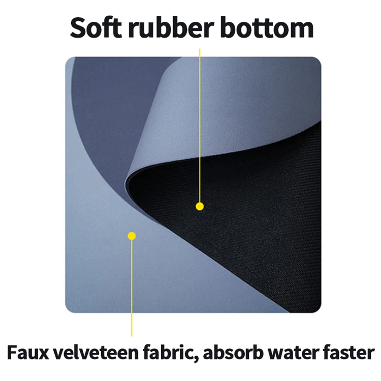 Bathroom Water Absorbent Rubber Door Mats Diatom Mud Floor Mat Kitchen Anti Slip Diatomite Bath Mat