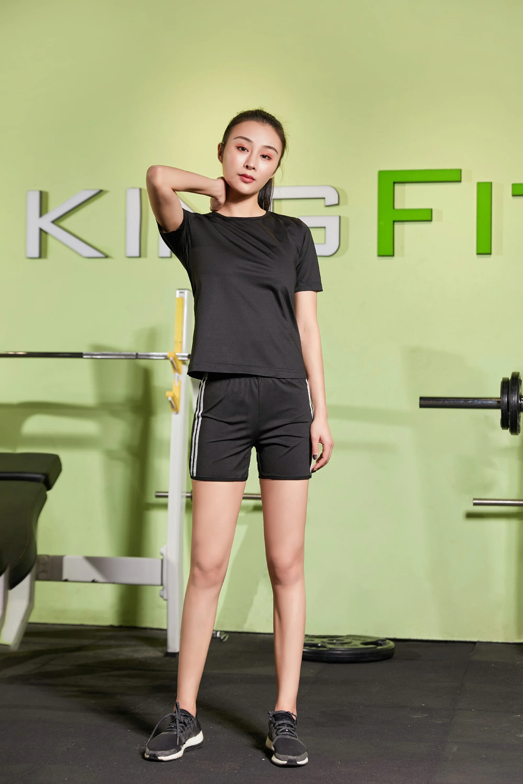 Seamless Weight Loss Women Neoprene Short Sleeves Custom Logo Sauna Slimming Suit Set