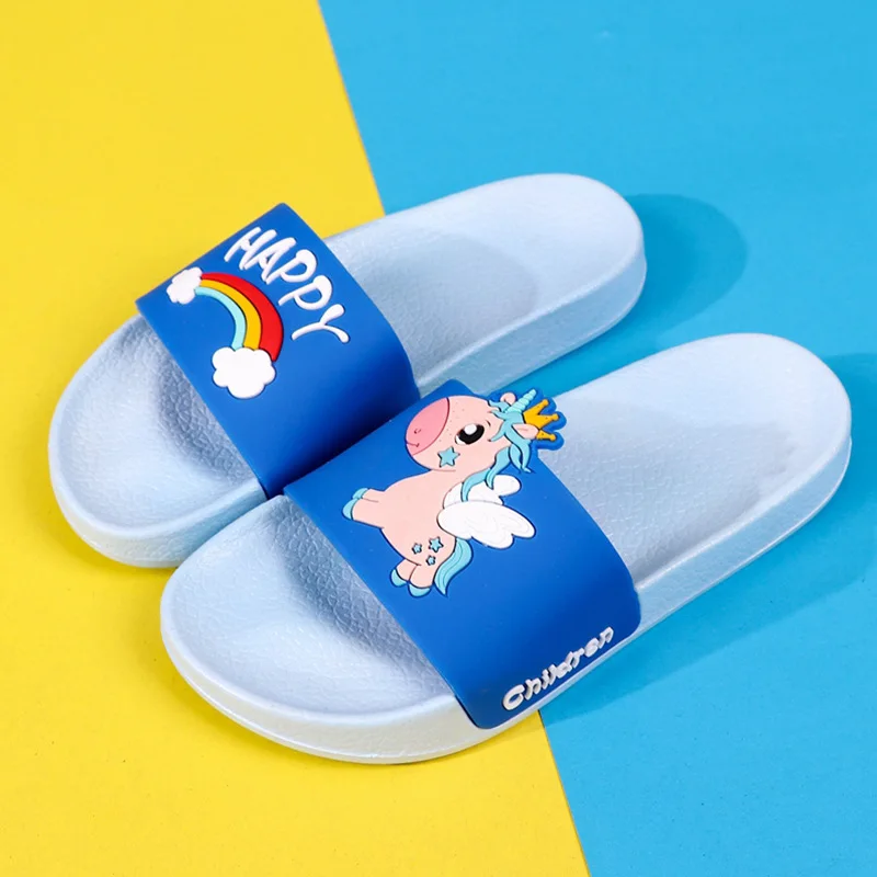 
Manufacturer Supply Summer Outdoor Beach Bathroom Cute Cartoon Pvc Non-slip Kid Slippers 
