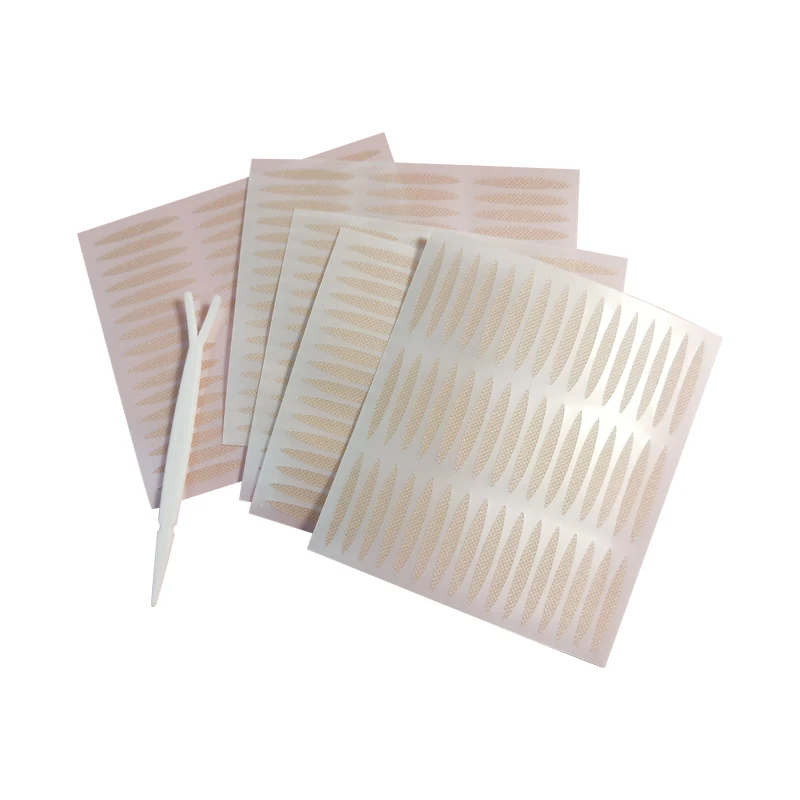 OEM  Factory Custom High Quality Small Size Crescent Shape Eyelid Stickers Lace  Fashion Cosmetic Lady Double Eyelid Tape