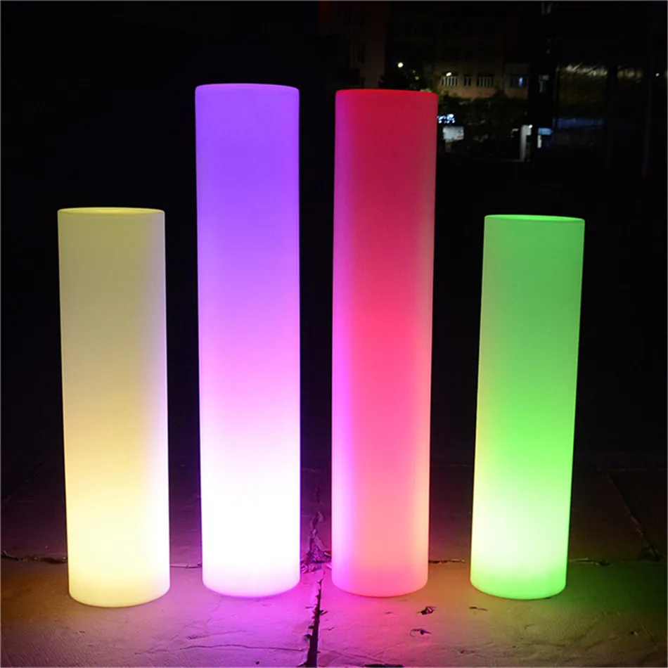 led luxury ground hotel bedroom Number Letter Cylinder Column Outdoor Led Standing Floor Lamp Light for event wedding decorative