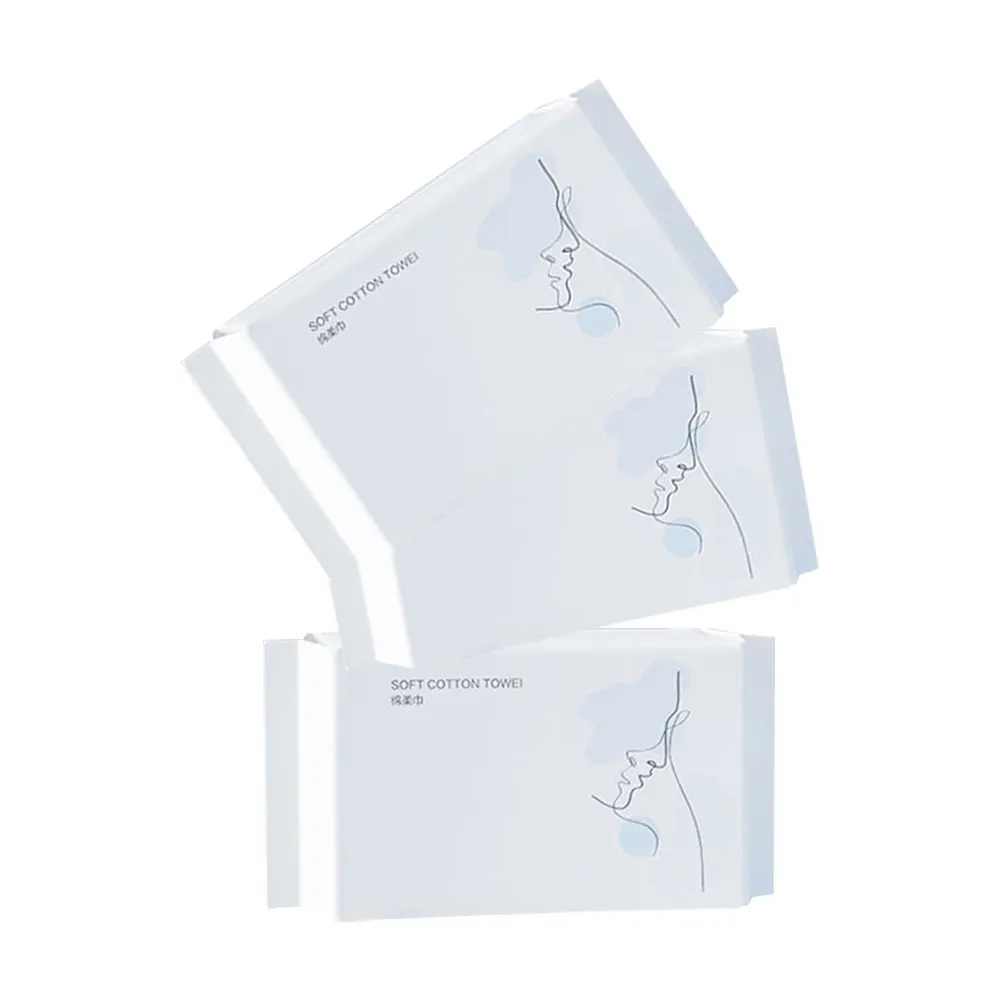Portable wet and dry cotton towel disposable cleansing facial tissue non-woven fabric dry wipes