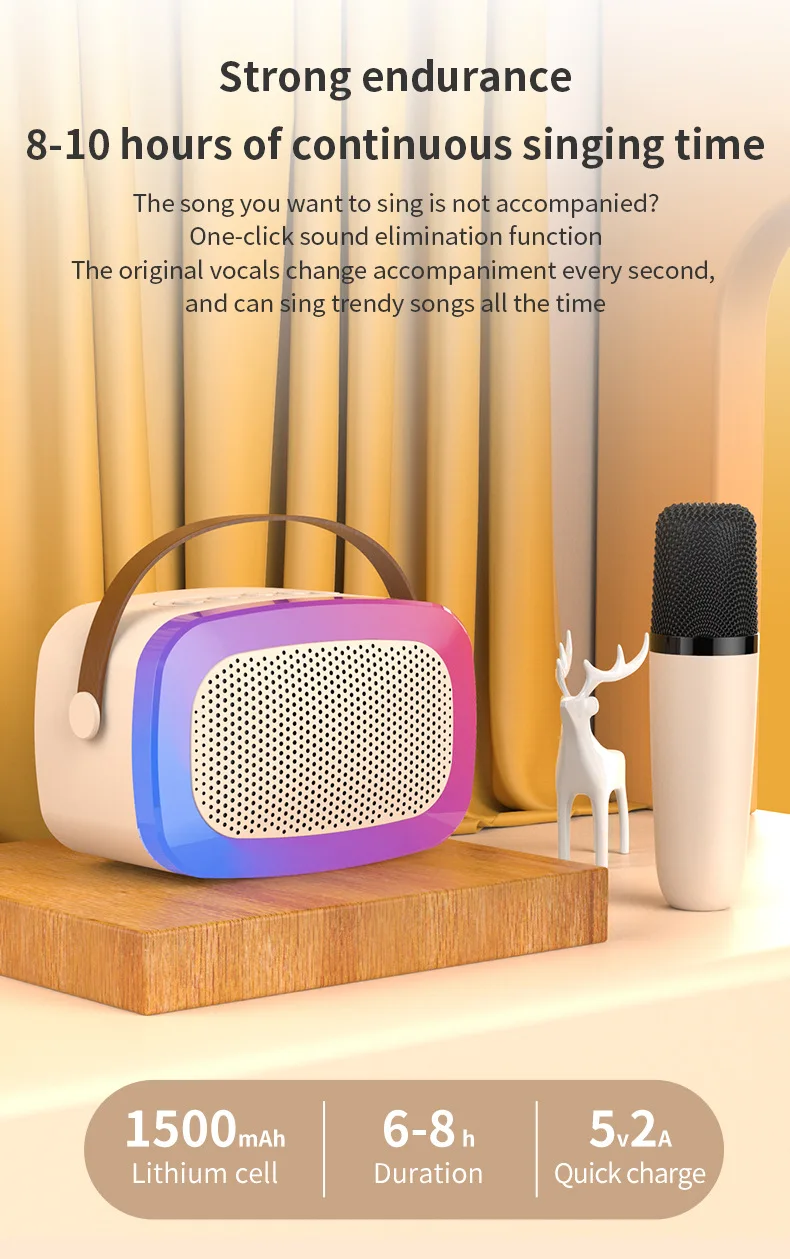 Factory Price Portable  Speakers Smart Wireless With Microphones Fm Radio For Gift Wireless Soundbar Subwoof  Loudspeaker