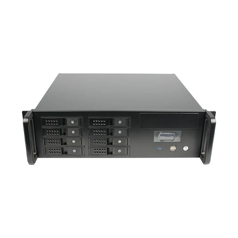 Short 3U Chassis Server Case 390mm Depth 3U Rackmount LCD Server Case For ITX System