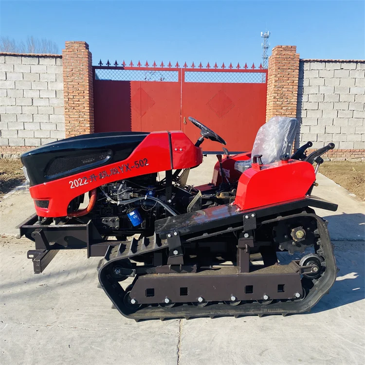 Новый многофункциональный гусеничный роторный культиватор 50 л.с. самоходный траншеекопатель