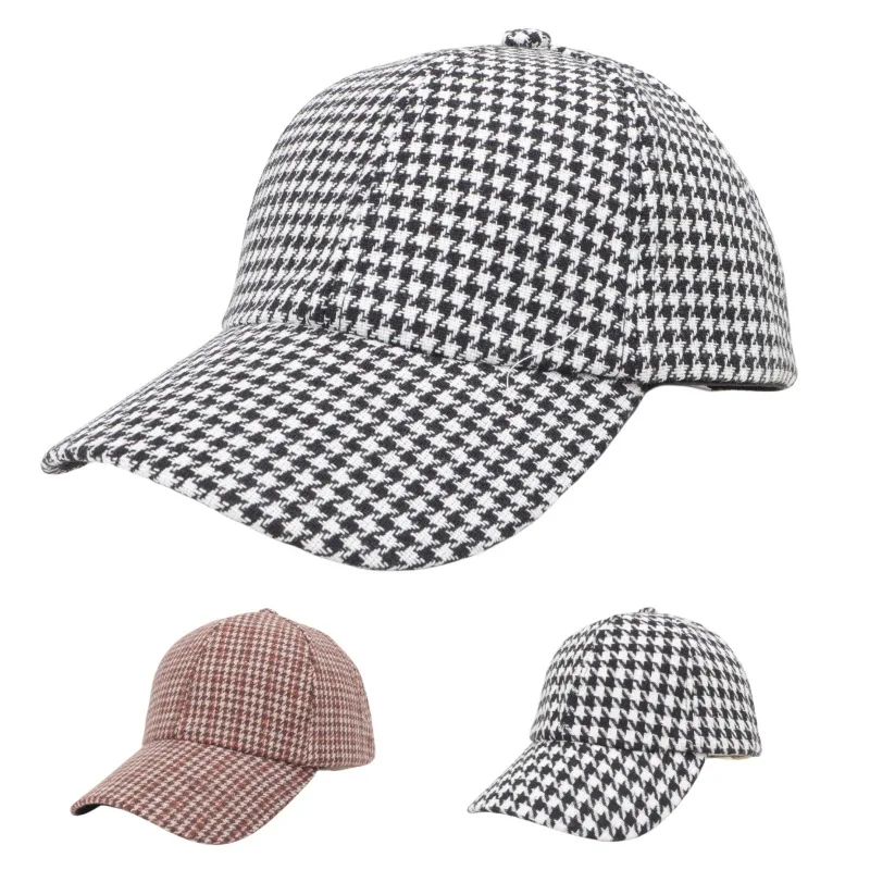 ALLCH Wholesale Custom Houndstooth Baseball Cap Hat Designer Sports Trucker Caps in Solid Color with Custom Logo