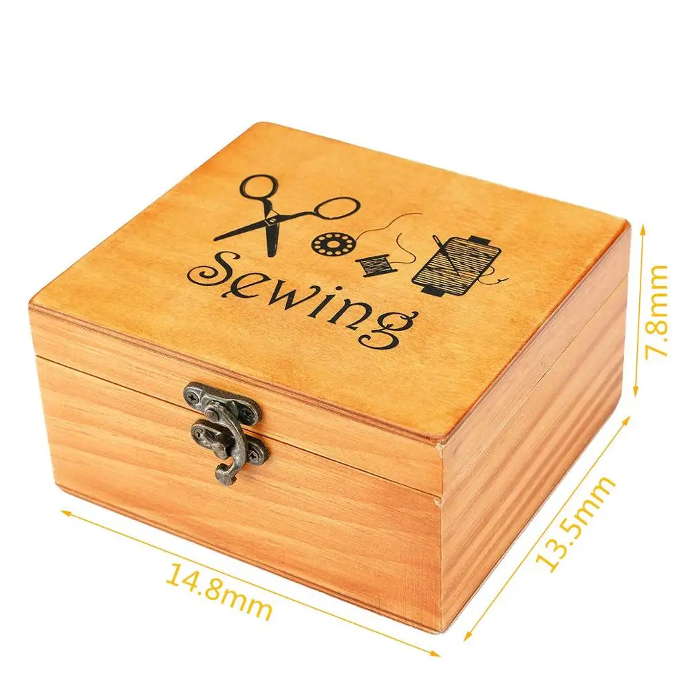Портативный деревянный набор для шитья с логотипом на заказ