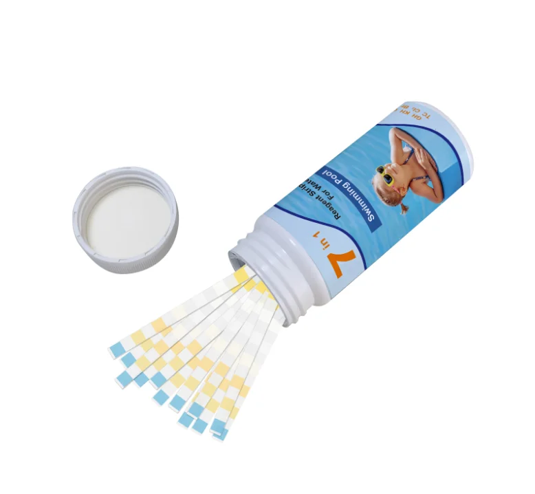 New Design Water Quality Test Strips 7 in 1 for Swimming Pool and Spa Test Strips Swim Kit