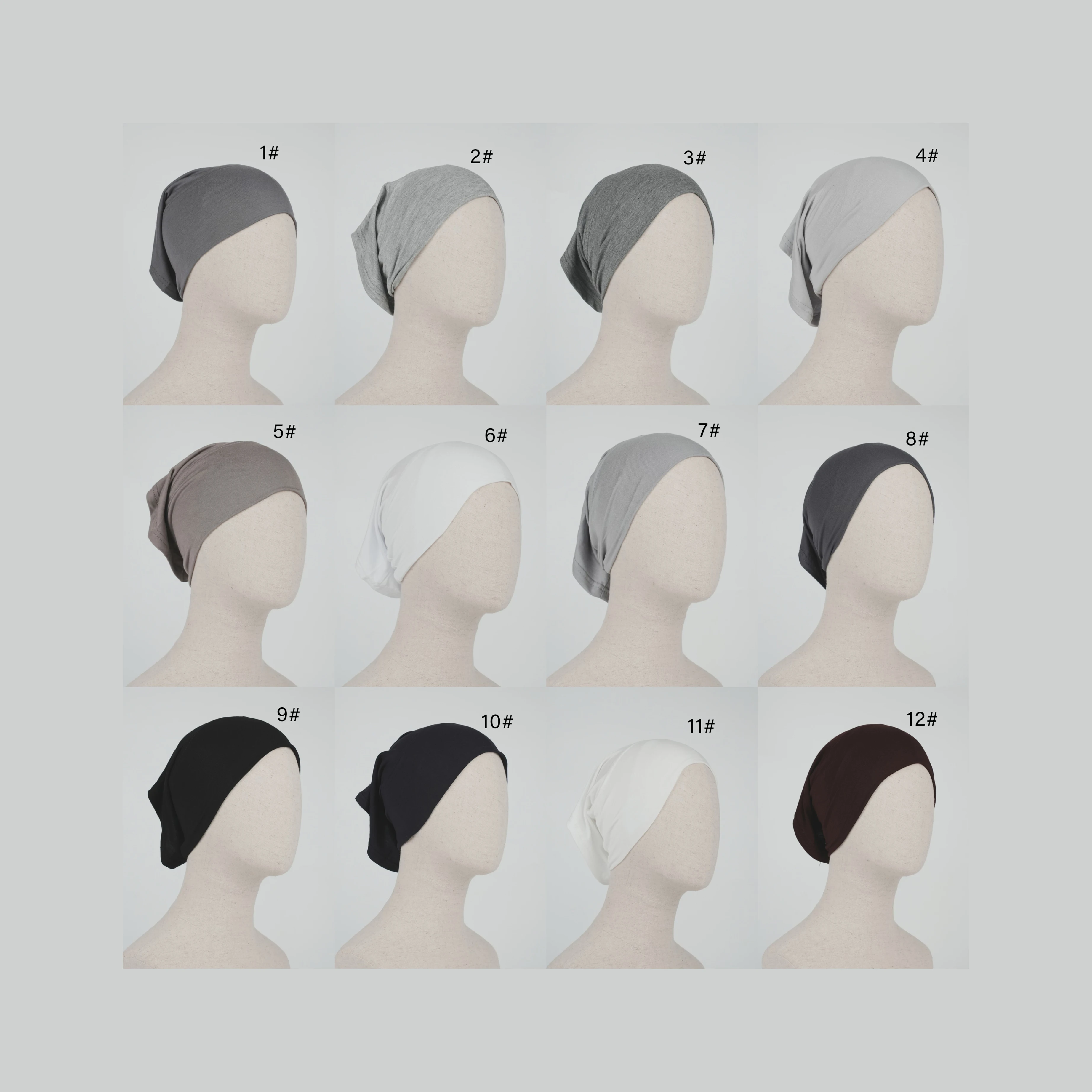 2024 Solid Color Scarf Hijab Under Cap Shawl for Islamic Wrap Ethnic Scarves & Shawls Hijab Jersey Tube Cap