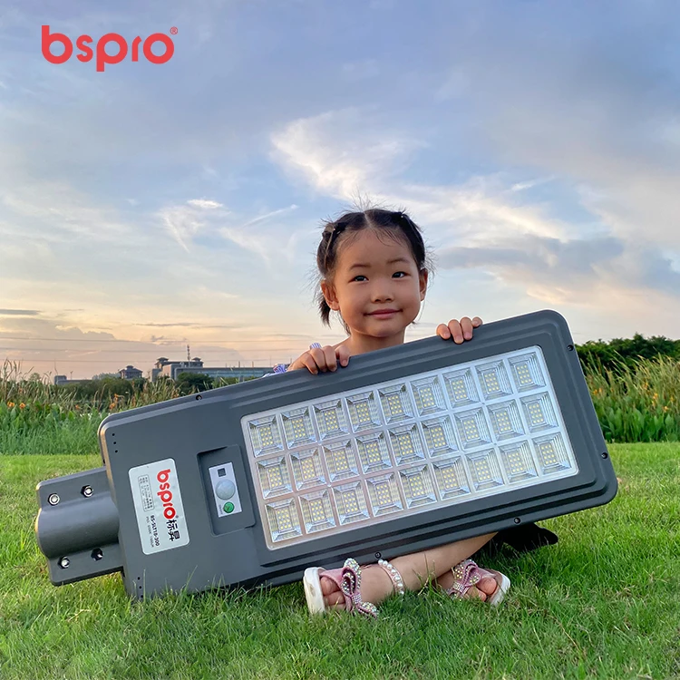 Bspro manufacturer competitive price IP65 high luminaire 200w 300w outdoor waterproof all in one led solar street