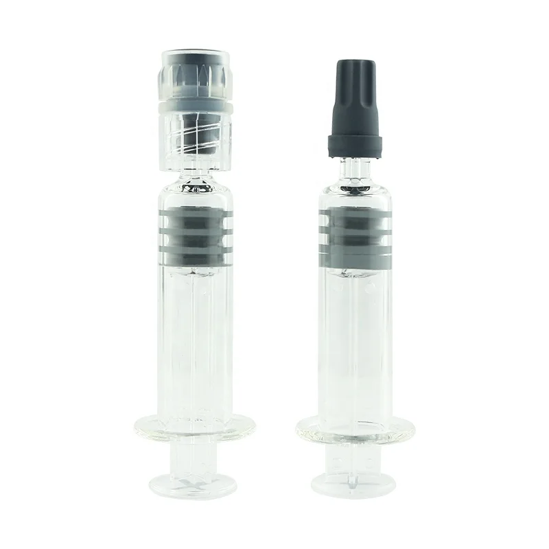 
High quality co2 oil filling syringe CBD oil glass syringe with 1ml 