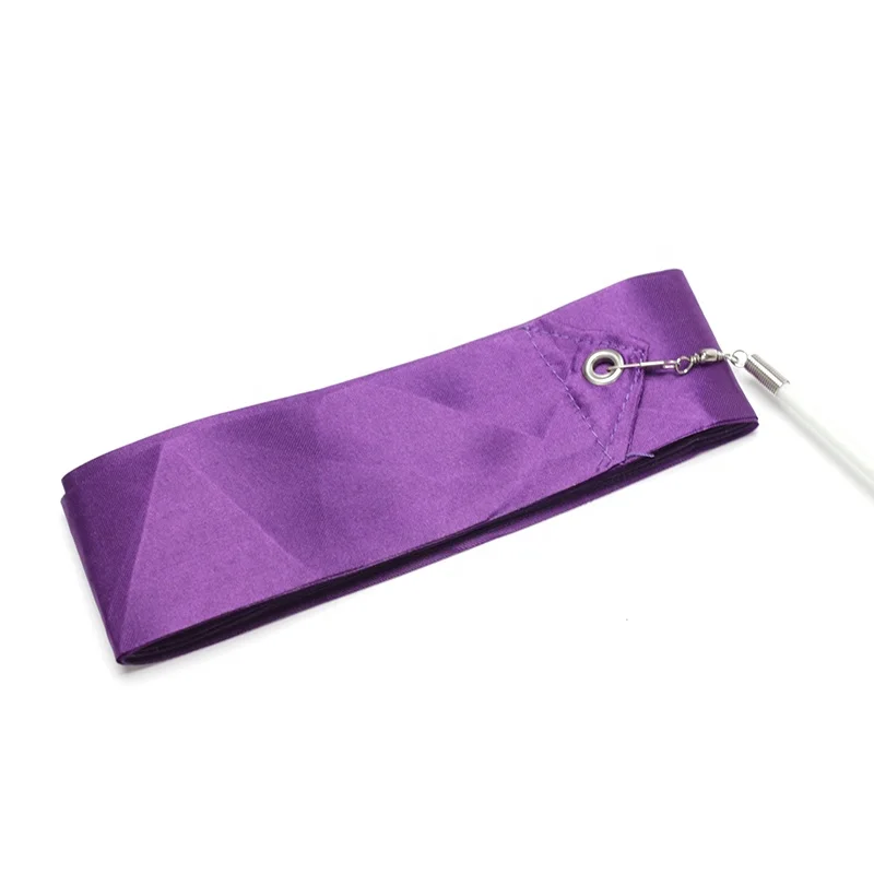 High Quality Child Gymnastics Ribbon Satin Silk Gymnastics Dancing Ribbons For Sale Rainbow Dancer Ribbons with Twirling Wands