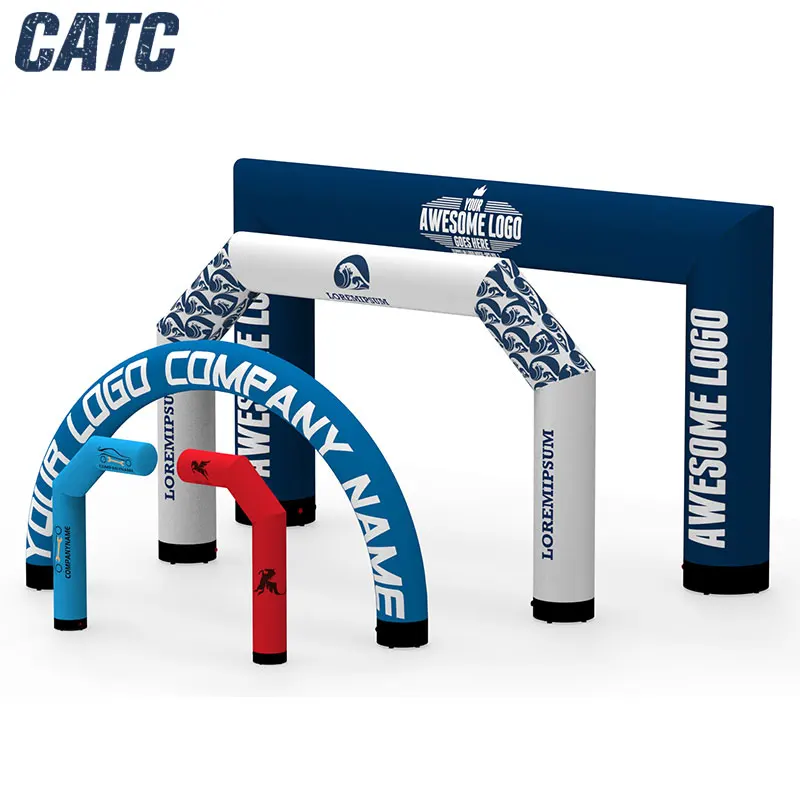 CATC Waterproof Square Arch Inflatable Advertising Inflatables Nice Colorful for Outdoor Rainy Day Entertainment Activity