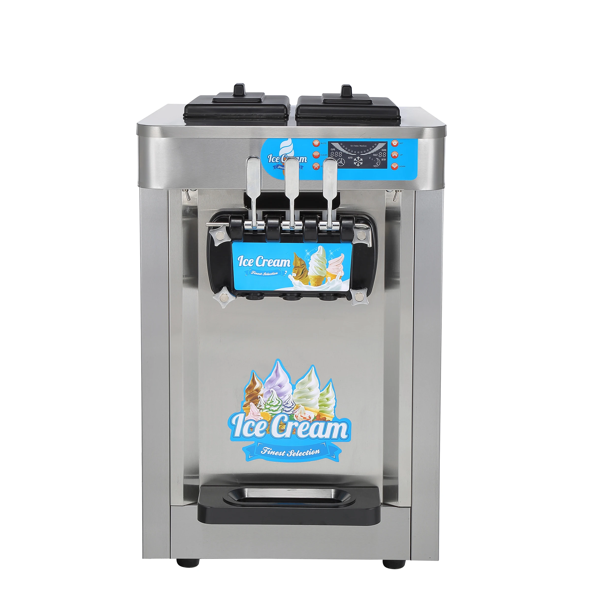 commercial tabletop  stainless steel soft ice cream machine