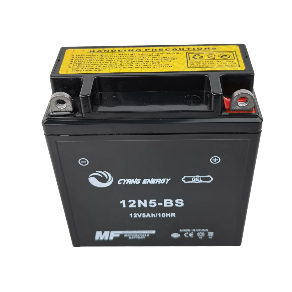 
Hot selling high quality 12V5AH/YTX5-BS/12N5L/10hr OEM GEL dry charged MF motorcycle battery 